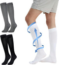 MONFOOT Men's/Women's 3Pairs Compression Socks 15-20mmHg Better Circulation | Support socks with graduated compression, a non-slip cuff, and moisture-wicking control for nurses, athletes, travelers by MONFOOT