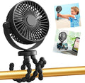 snawowo Mini Portable Stroller Fan, 3000mAh Battery Operated Personal | Small Handheld Fan with Flexible Tripod, 360 Rotate 3 Speed Rechargeable Clip on for Car Seat Crib Treadmill Travel Camping by snawowo