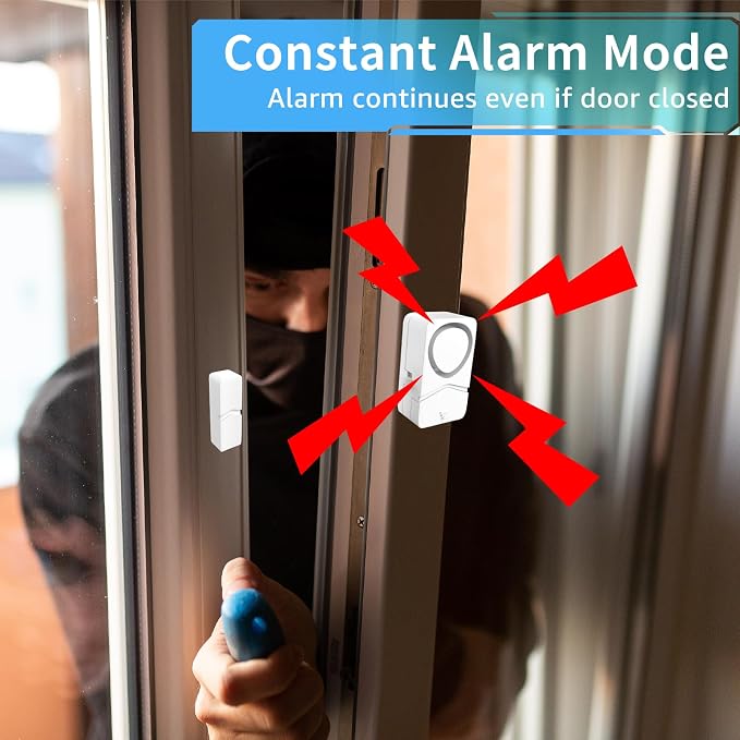 GREENCYCLE Door Window Alarm Sensors for Kids Safety/Home Security | Door Open Alarm,110dB Burglar Alert,4 Modes Battery Operated, for Business,Garage,Apartment,Doors and Windows Security - Image 5