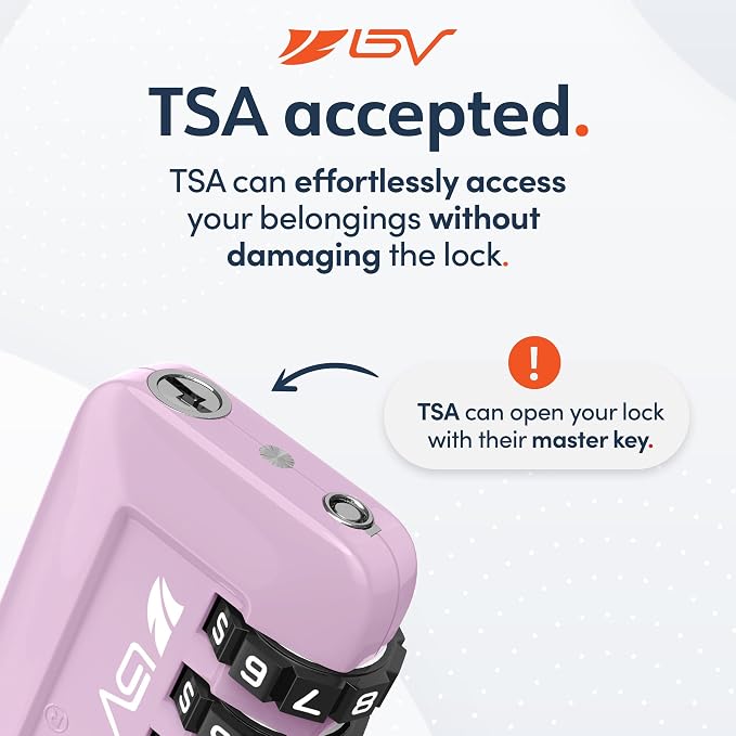 TSA Accepted Luggage Travel Lock, Set-Your-Own Combination Lock for School Gym Locker, Luggage Suitcase Baggage Locks, Filing Cabinets, Toolbox, Case (Purple, 2 Pack) - Image 2