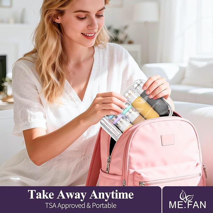 ME.FAN Travel Bottles for Toiletries,18 Pack Silicone Portable Size Bottle, TSA Approved Refillable Cosmetic Container Kits for Conditioner, Shampoo, Lotion,Face Cream - Yellow - Image 7