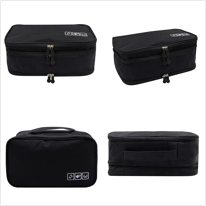 Portable Underwear Bra Storage Bag Waterproof Travel Organizers Multi-Layer Toiletry Packing Cube - Image 3