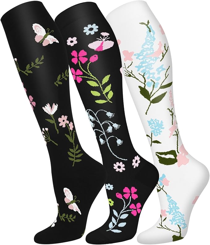 FuelMeFoot 3 Pack Copper Compression Socks - Compression Socks Women & Men Circulation - Best for Medical,Running,Athletic by FuelMeFoot