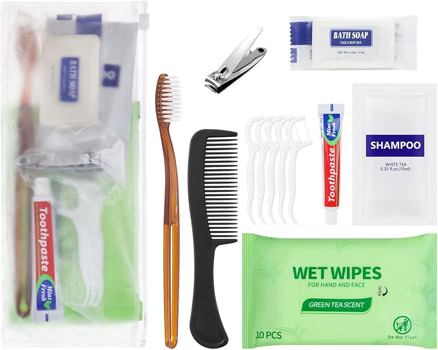 Travel Size Toiletries Kit Individually Packed,Personal Hygiene Kit for for Men Women by Gisdo