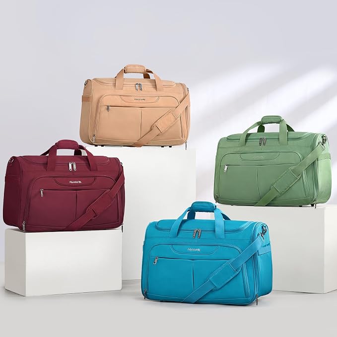 Hanke Carry On luggage Bags for Travel, Large Foldable Duffle Bag for Travel, Softside Lightweight Travel Bag Carry On Bags for Airplanes Women, Travel Tote Bags for Women Men.(Caribbean Blue) - Image 10