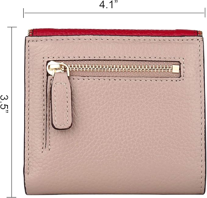 Ultra Thin Small Compact Leather Womens Girls Wallets RFID Blocking Credit Card Holder for Women - Image 4