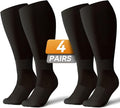 Plus Size Compression Socks for Women & Men Wide Calf, 20-30mmhg Knee High Stockings for Pregnancy, Nurse, Travel by AzalencroCompression