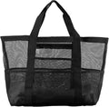 CaCTOUR Mesh Beach Bag,Large Beach Bags for Women with 8 Pockets,Packable Tote Bag for Beach Cruise Pool Vacation Essentials by CaCTOUR