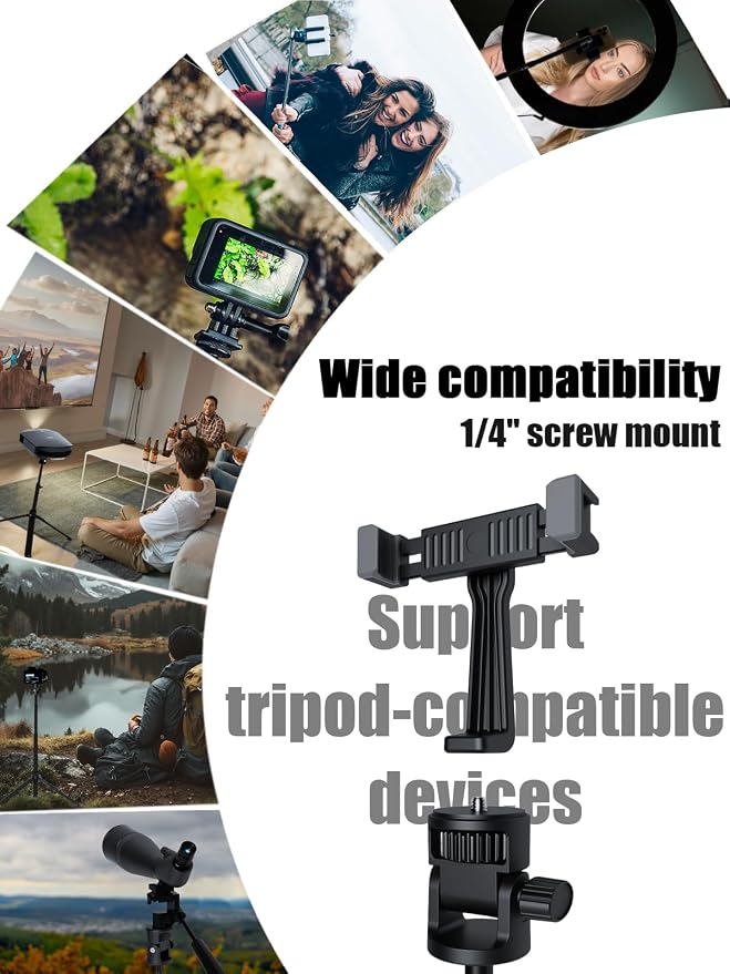 70" Selfie Stick Tripod for Gopro Action Camera Phone Tripod | with Wireless Remote & Phone Holder, Compatible with iPhone, GoPro, DJI, Insta360 - Image 8