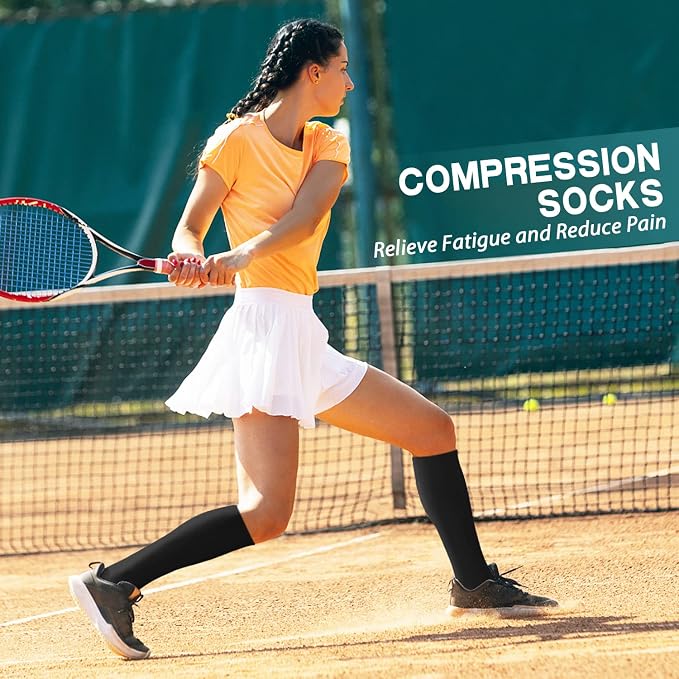 SunFeeling Compression Socks for Women & Men Circulation (3 Pairs) - Best Support for Athletic Running Nurses Recovery Travel - Image 3