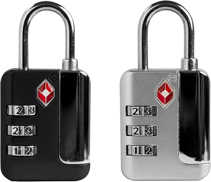 Luggage Locks TSA Approved, Combination Padlock for Locker, Small Combo Padlock, TSA Locks for Luggage, Gym Locker, Suitcase, Gun Case, Storage Box, Outdoor Fence, Backpack, Bag Zipper by SpecializeinCombinationLock