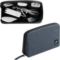 Small Electronics Organizer Travel Case, Cord and Cable Tech Bag Pouch | Compact soft tech Bag pouch for cables cords chargers earbuds and slim power bank water-resistant for travel, cruise and work by simtoper