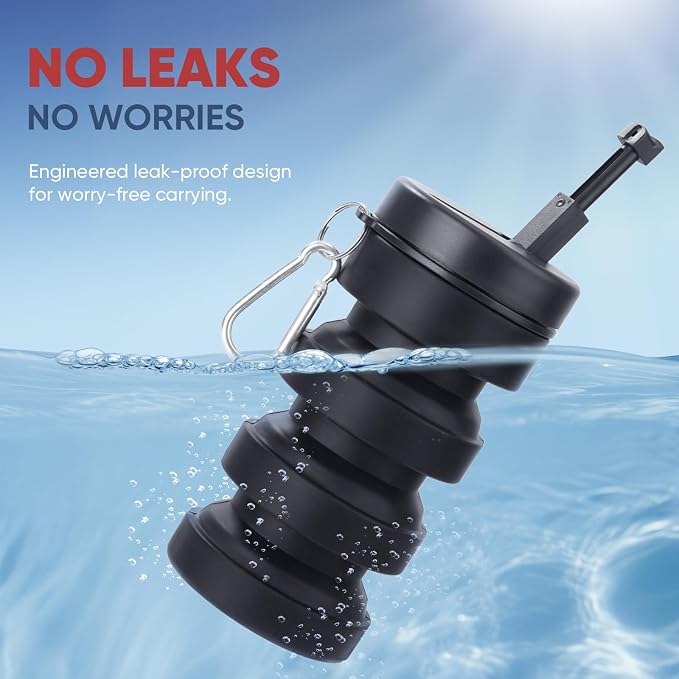 Portable Bidet for Travel, Collapsible Design, Refreshing Clean for Outdoors, Camping & Travel, Black - Image 6