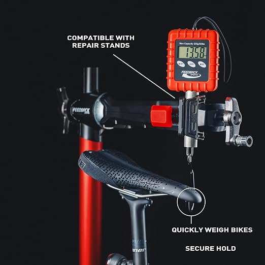 FEEDBACK SPORTS Alpine Digital Hanging Scale, Backpacking, Biking, Luggage | Measures bikes, gear and luggage with digital precision; compatible with workstand clamp; suits shop, travel and events - Image 4