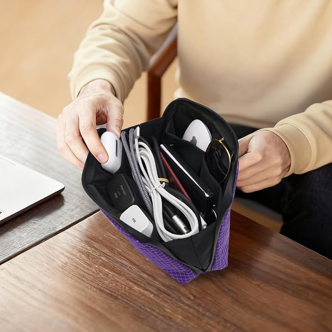 simtoper Electronic Organizer Travel Case – Waterproof Cable Bag for Cord, Charger, Hard Disk, Power Bank – Small Tech Storage for Travel, Backpack, Business Trip, Airplane - Image 5