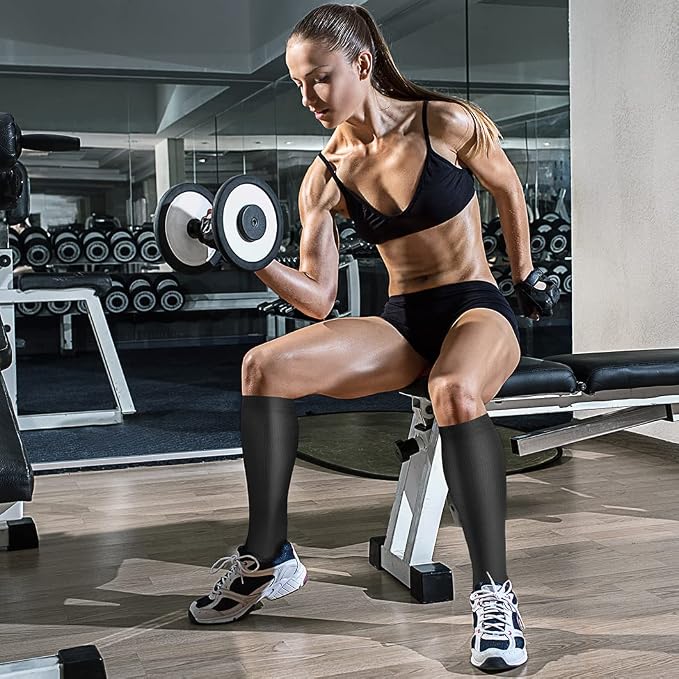CHARMKING Compression Socks for Women & Men Circulation (3 Pairs) 15-20 mmHg is Best Support for Athletic Running Cycling - Image 4