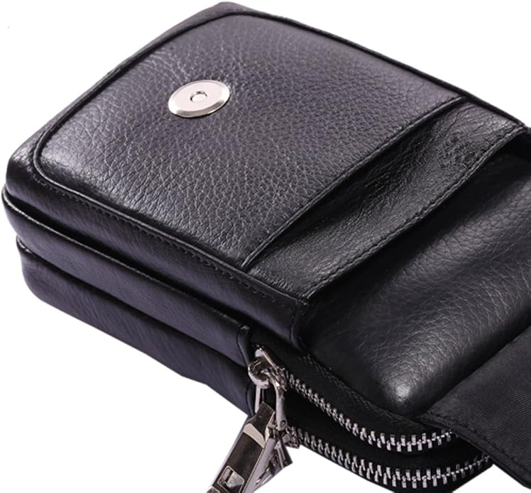 Leather Waist Pack Phone Belt Bag for Men Loop Holster Wallet Cellphone Case Pouch Pack Clip Money Purse - Image 5