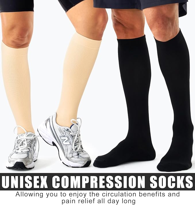 Compression Socks for Women & Men (3 pairs) - Best Support for Nurses, Running, Hiking, Recovery & Flight Socks - Image 2