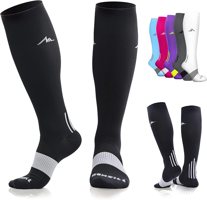 NEWZILL Medical Compression Socks for Women & Men, 20-30 mmHg Knee-High Support for Circulation, All-Day Comfort for Work Travel Running Cycling and Fitness by NEWZILL