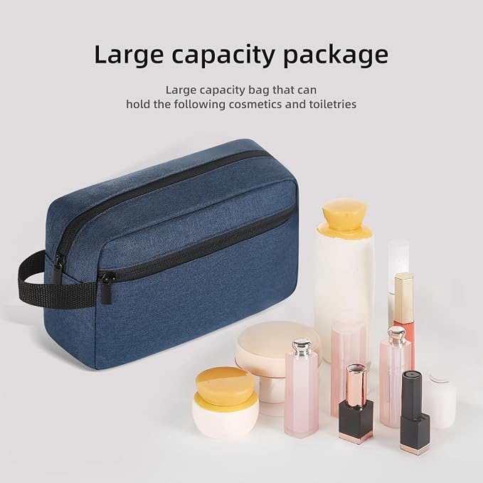 Icramsy Travel Toiletry bag Toiletry bag for women men Hanging Cosmetic bag Travel accessories for Women Men (Navy blue) - Image 4