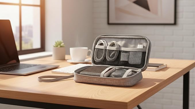 GOX Electronic Cable Organizer Travel Case Tech Pouch | Cord Organizer for Travel, Electronics travel Organizer Travel Case, Mouse and Charger Pouch - Image 2