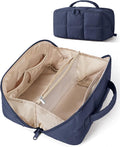 BAGSMART TSA-Ready Makeup Bag, Water-Resistant Travel Toiletry Organizer | TSA-ready opens flat to see all makeup roomy lightweight water-resistant dual zippers PVC pouch packs slim for travel by BAGSMART