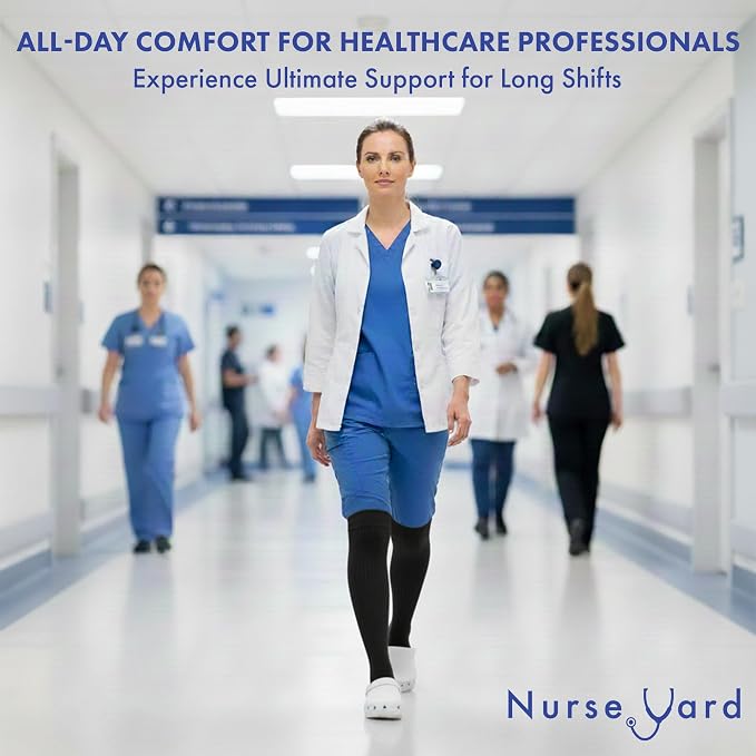 Compression Socks for Nurses - Women & Men - 20-30mmHg Graduated Compression, For Medical Staff, Athletes - 1 Pair - Image 6