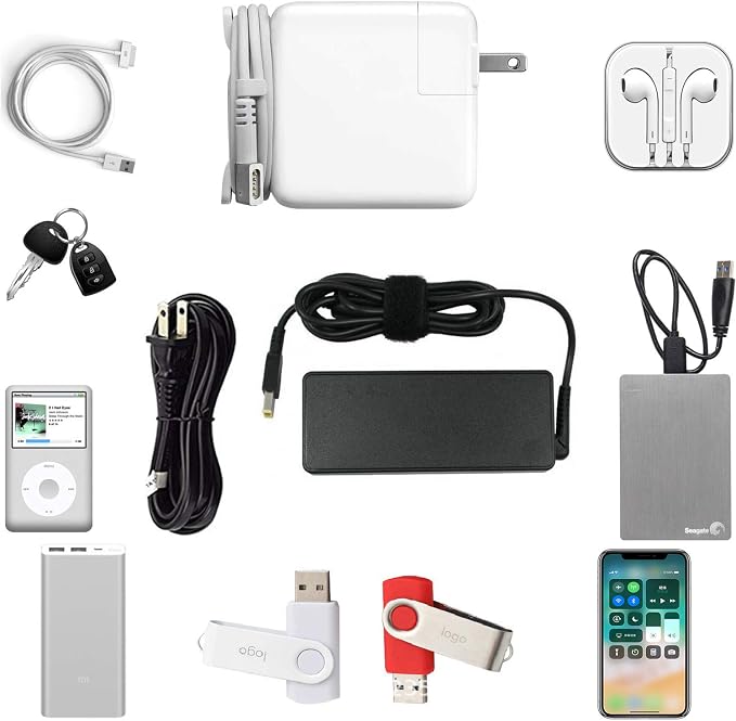 dealcase Electronics Accessories Case, Durable Small Electronics Accessories Storage Bag Compatible Laptop Charger Various USB, Cables, Cords and Power Travel Gadget Carry Bag, Dark Gray(Small+Big) - Image 4