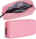 CAAORDKSO Electronic Organizer Case, Travel Cable Organizer Bag Pouch Electronic Accessories Carry Case Waterproof Electronic Accessories Bag for Cable, Cord, Charger, Power Bank, Earphone (Big-Pink) by Unknown