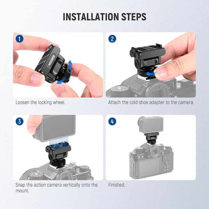 NEEWER Magnetic Mount Adapter Compatible with DJI Osmo Action 5 Pro/4/3, Upgraded Metal Quick Release Action Camera Mount Vlogging Accessories - Image 8