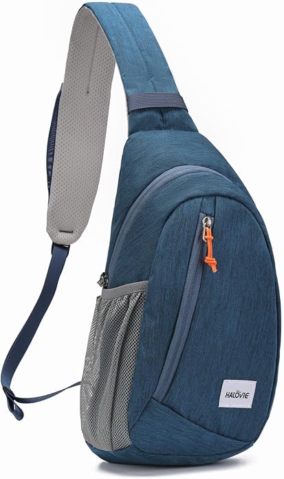 HALOVIE Anti Theft Crossbody Sling Bag RFID Travel Sling Backpack Lightweight Hiking Shoulder Chest Bag for Walking Work by HALOVIE