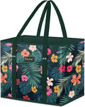 BALEINE 1PK Reusable Grocery Bags, Heavy Duty Shopping Tote Bag | 12'' Long Handles, Reinforced Bottom Keeps Upright, Fold Flat Storage, Water-Resistant Shopping Bag, Multiple Color Options by BALEINE