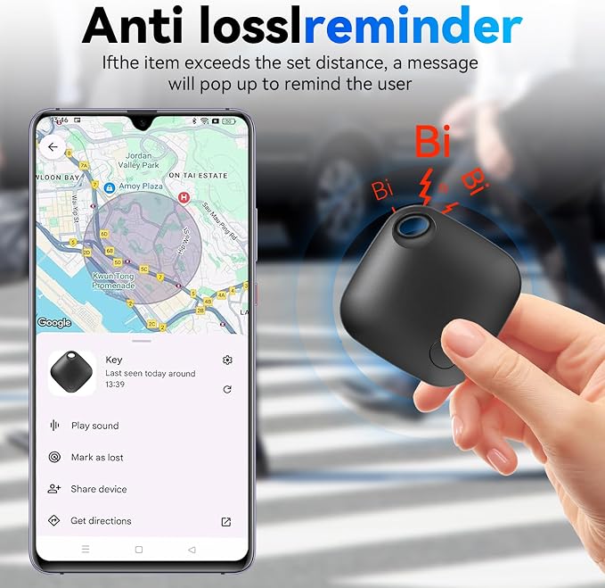Air Tags-2 Pack Android,Luggage Tracker Tags for Android Works with Google Find Hub App Bluetooth Smart Tags Item Finder for Key Finders & Trackers, Backpack,Suitcase (Android only,NOT for iOS) - Image 2