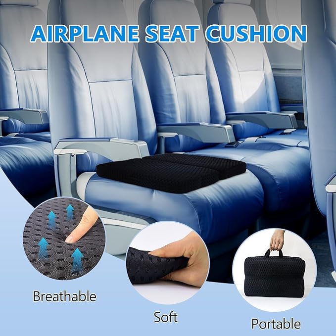 Portable Foldable Seat Cushion Soft Thick for Stadium Travel Camping Office | 3D mesh fabric breathable seat cushion for stadium bleacher airplane travel - Image 3