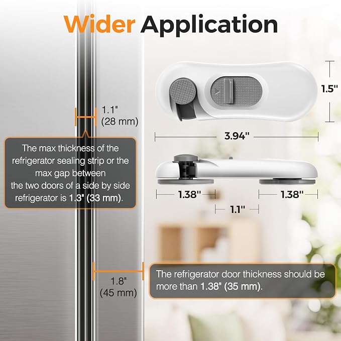 RV Refrigerator Door Latch for Travel&Camper, 5 Pack No Tools Need or Drill Fridge Door Lock, One-Handed Operation Freezer Lock to Keep Door Closed (Not Compatible with Built-In RV Fridges) - Image 7
