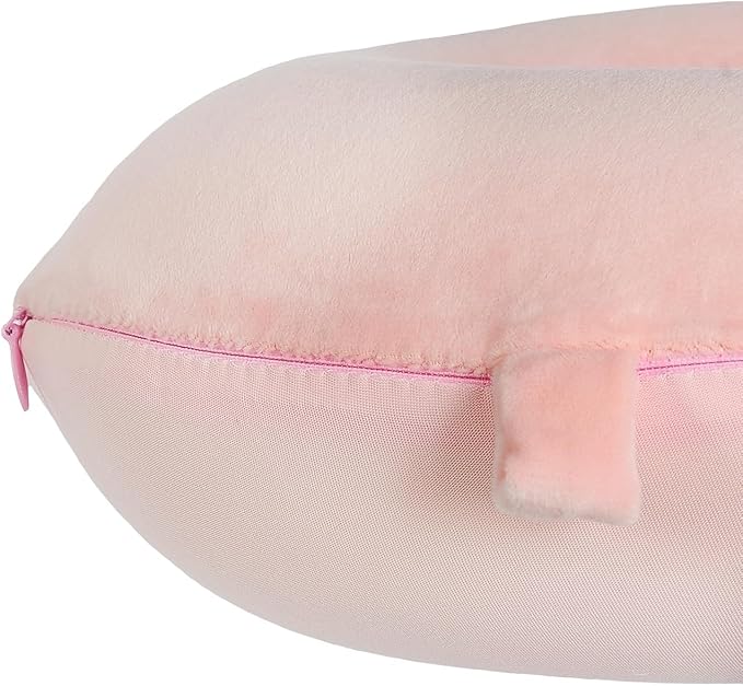 Travel Neck Pillow, Top Memory Foam Pillow for Head Support, Ideal for Airplanes, Cars, and Home Recliners, Adjustable and Soft (Pink) - Image 9