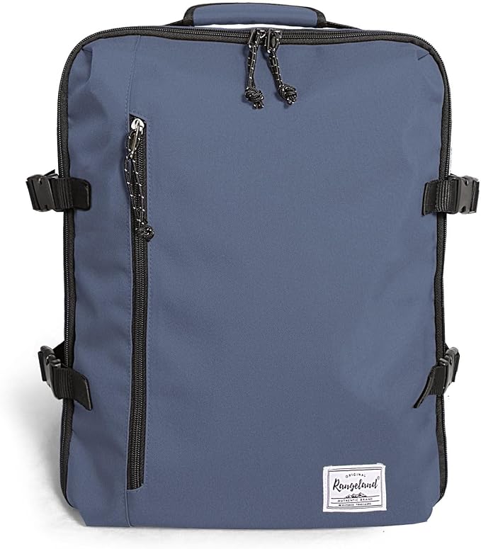 Small Carry-on Personal Item Backpack with luggage strap, Laptop Backpack for Men and Women, Business Travel Gym Sport, Pewter by Rangeland