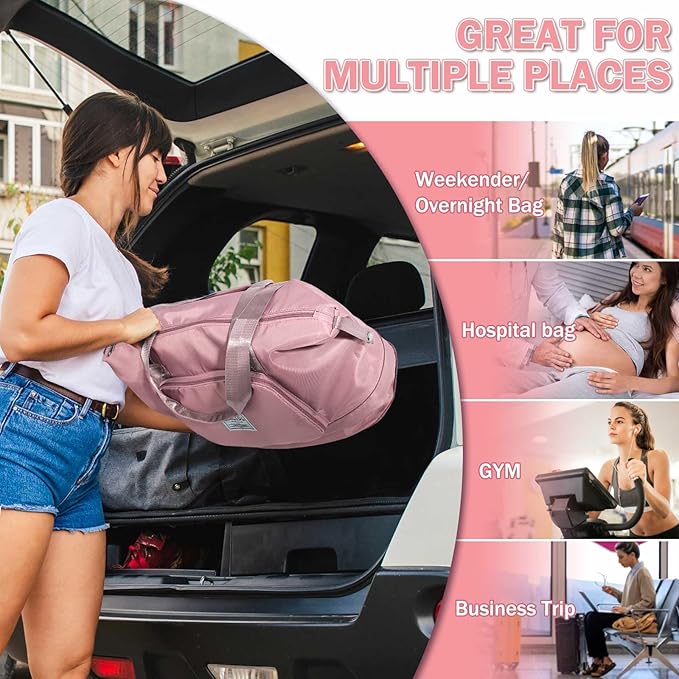 Ranslen Large Capacity Folding Travel Bag,Expansion Travel Duffel Bag with Dry and Wet Separation Portable Travel Duffel Bag - Image 5