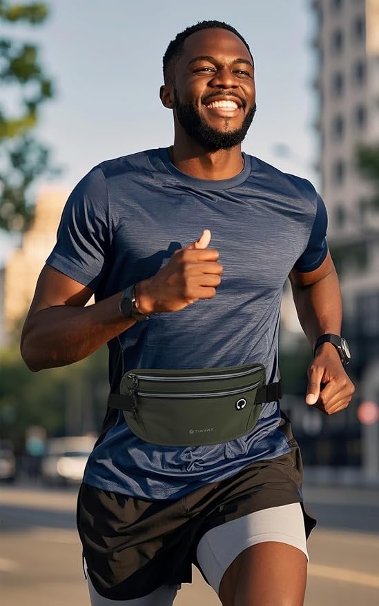 Slim Running Belt for Women Men Runners Fanny Packs With Phone Holder Hidden Pockets Exercise Waist Bag for Marathon Workout - Image 2