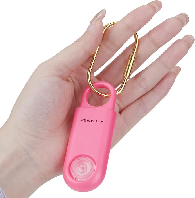 130dB Personal Safety Alarm Ultra Bright Strobe Light Loud Sound Keychain Siren with Carabiner for Women, School Children, Night Runners. Hiking Alarm Bear Deterrent. SOS Emergency Alerts. Hot Pink - Image 2