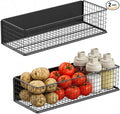 ULIBERMAGNET Magnetic Baskets Fridge Organizers, Large Capacity Metal Wire Mesh Basket Spice Rack for Fridge Storage, Magnetic Shelf for Garage, Laundry, Kitchen, Workshop, Cabinet(2 Pack) by ULIBERMAGNET