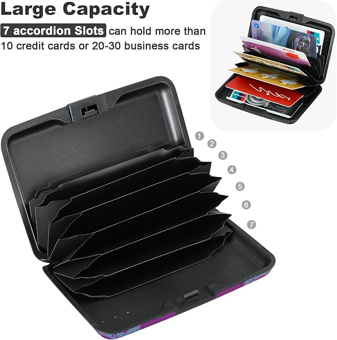 RFID Aluminum Wallet Credit Card Protector Case Holder for Men Women | Mini RFID Aluminum Wallet Credit Cards Holder Business Card Case Metal ID Case for Men Women - Image 5