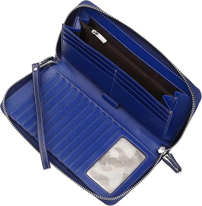 Small Compact Women Wallet RFID Blocking Genuine Leather Bifold Purse with ID Windows - Image 4