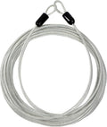 Lumintrail 3mm (1/8 Inch) Braided Steel Coated Security Cable Luggage Lock Safety Cable Wire Double Loop (30ft) by Lumintrail