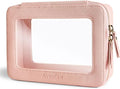Aveniee Clear Makeup Bag Organizer,Large Travel Toiletry Bag for Women, Waterproof Cosmetic Pouch with Zippers,Car Organizers and Storage Case for Accessories,Pink by Aveniee