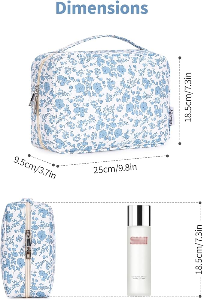 Narwey Small Hanging Travel Toiletry Bag for Women, Travel Bag for Toiletries, Makeup Bag Organizer Cosmetic Bags Make Up Bags for Girls - Image 4