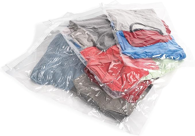 Samsonite Compression Packing Bags, Clear, 3-Piece Kit (Pouch/Carry-On/Large) by Samsonite