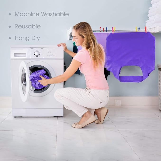 BeeGreen Purple Reusable Grocery Bags Wholesale Purple Reusable Kitchen Bags Bulk Foldable-Machine Washable with Zipper Storage Pouch 20 Packs - Image 5