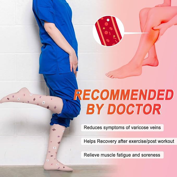 4 Pairs Compression Socks for Women Circulation-Best Support for Nurses,Running,Athletic,Travel - Image 2