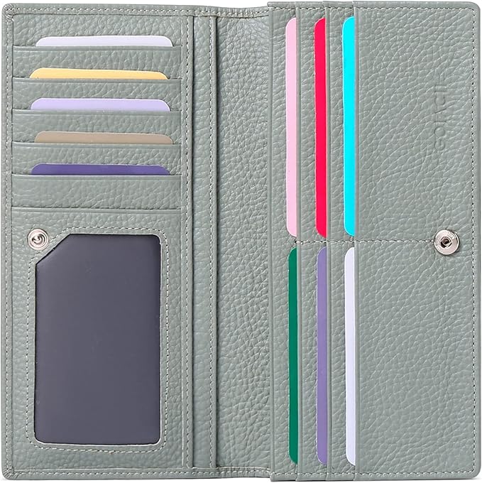 GOIACII Wallets for Women RFID Blocking Ultra Slim Leather Credit Card Holder Clutch - Image 6
